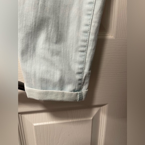 JESSICA SIMPSON Rolled Crop Light Blue/Green Jeans Size 14/32 - Picture 3 of 8